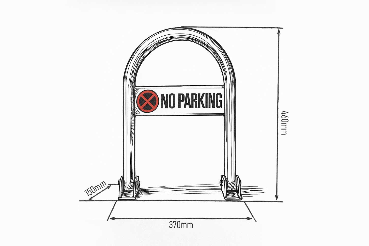 preklopni branik parking lokot no parking