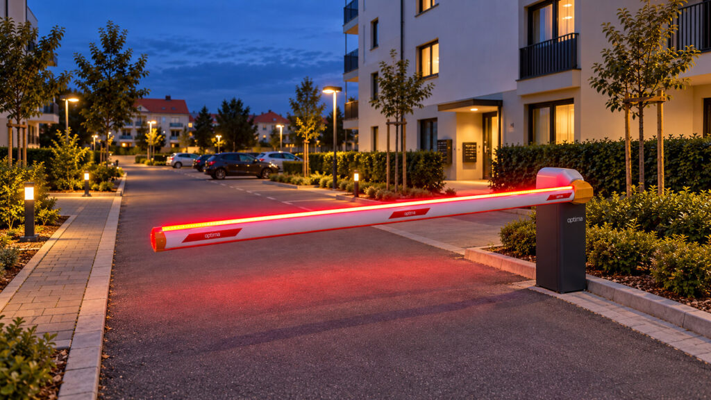Cestovna rampa na ulazu u parkiralište zgrade